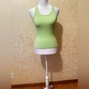 Green Ribbed Tank Top